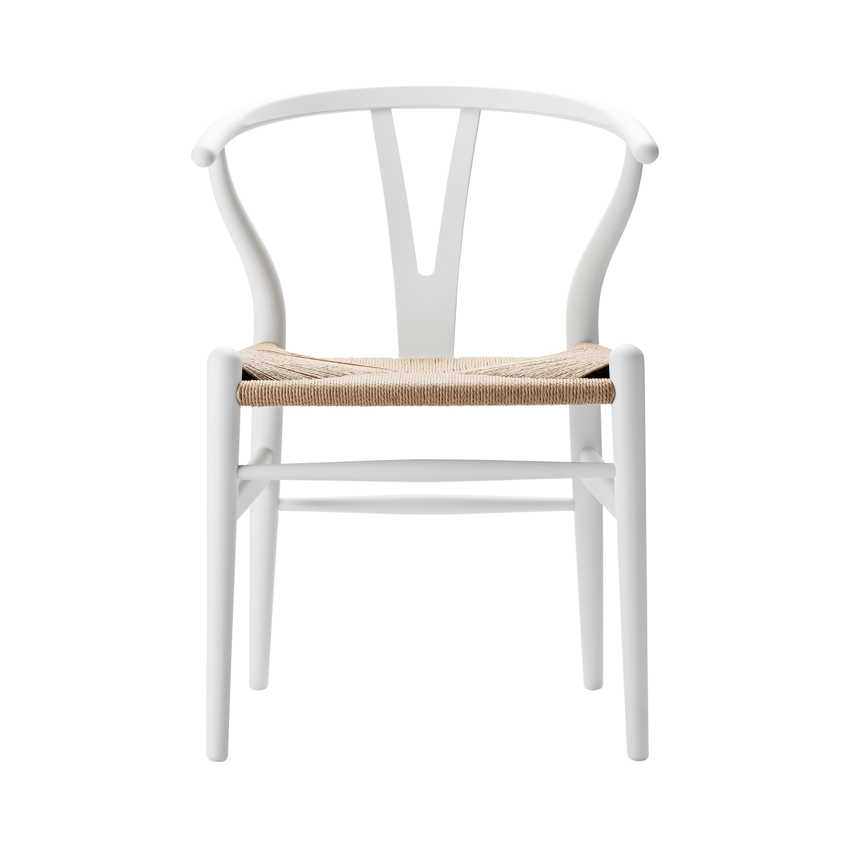 CH24 Wishbone Chair: Natural + Natural White Beech