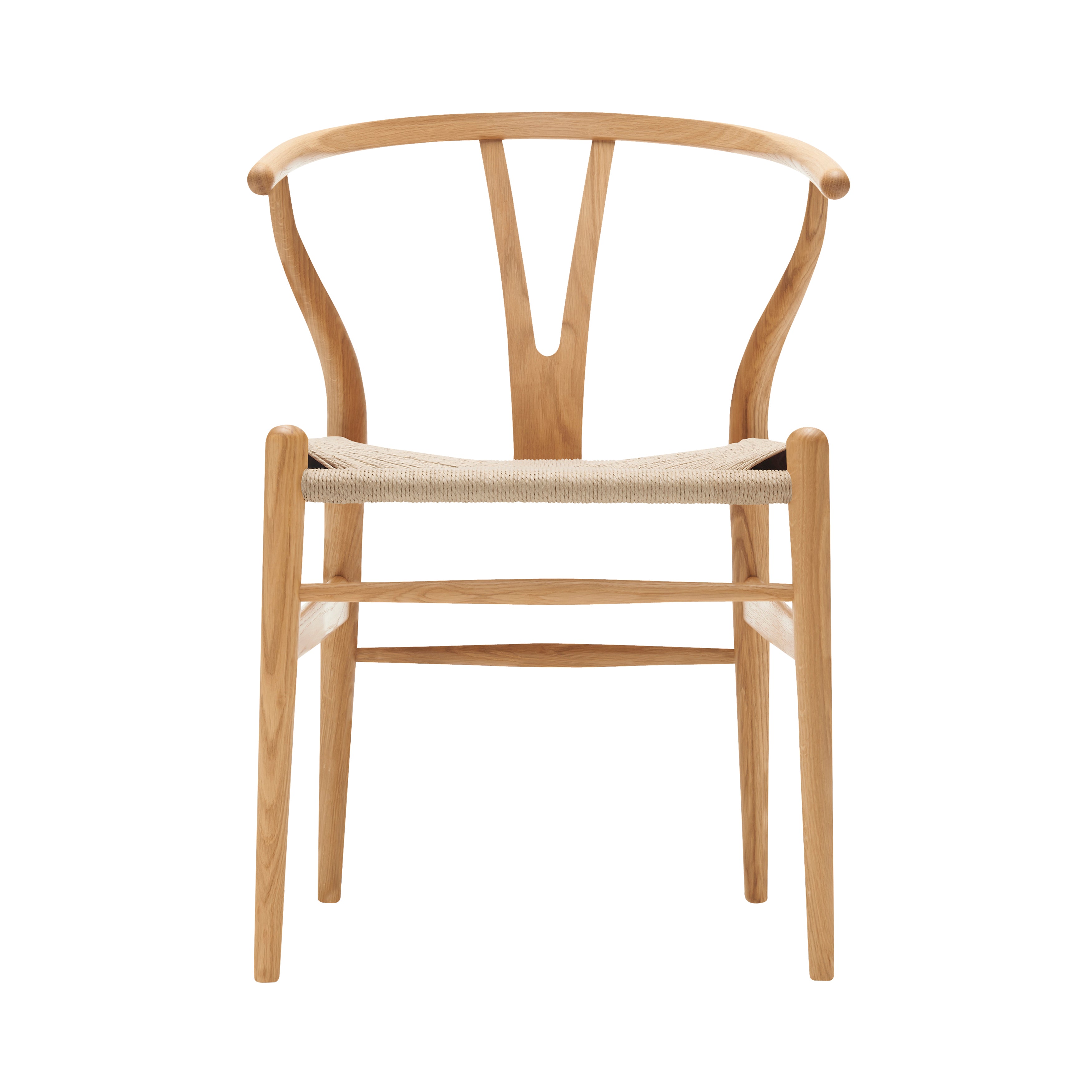 CH24 Wishbone Chair: Natural + Oiled Oak