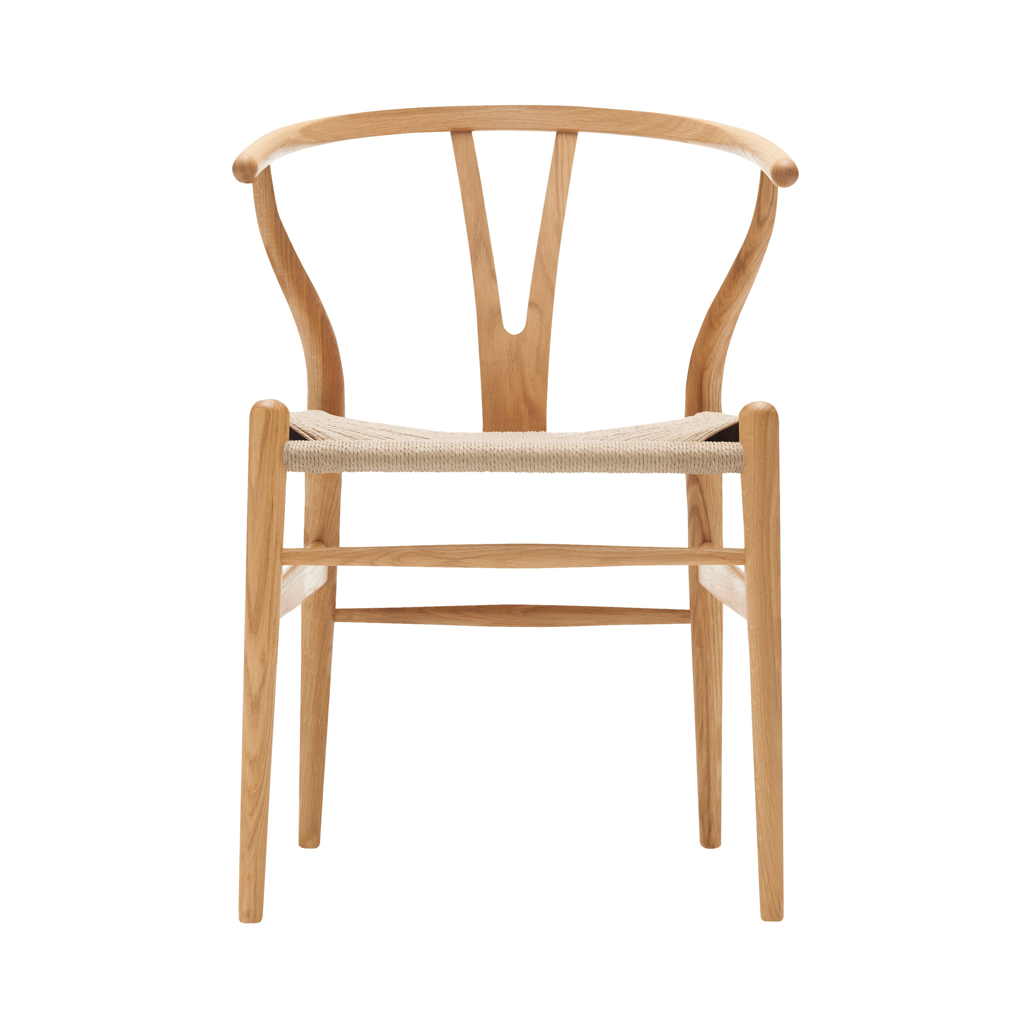 CH24 Wishbone Chair: Natural + Oiled Oak