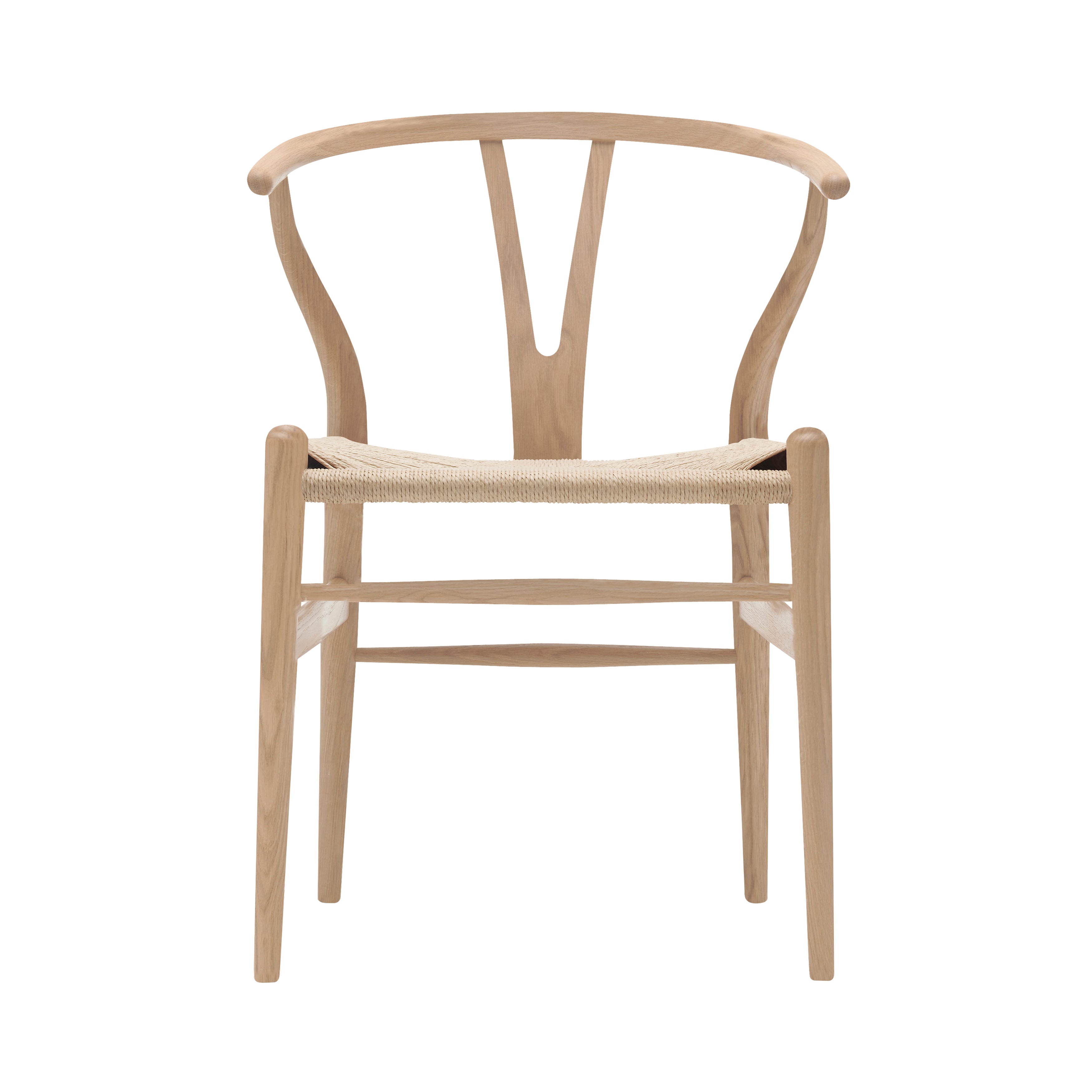 CH24 Wishbone Chair: Natural + White Oiled Oak