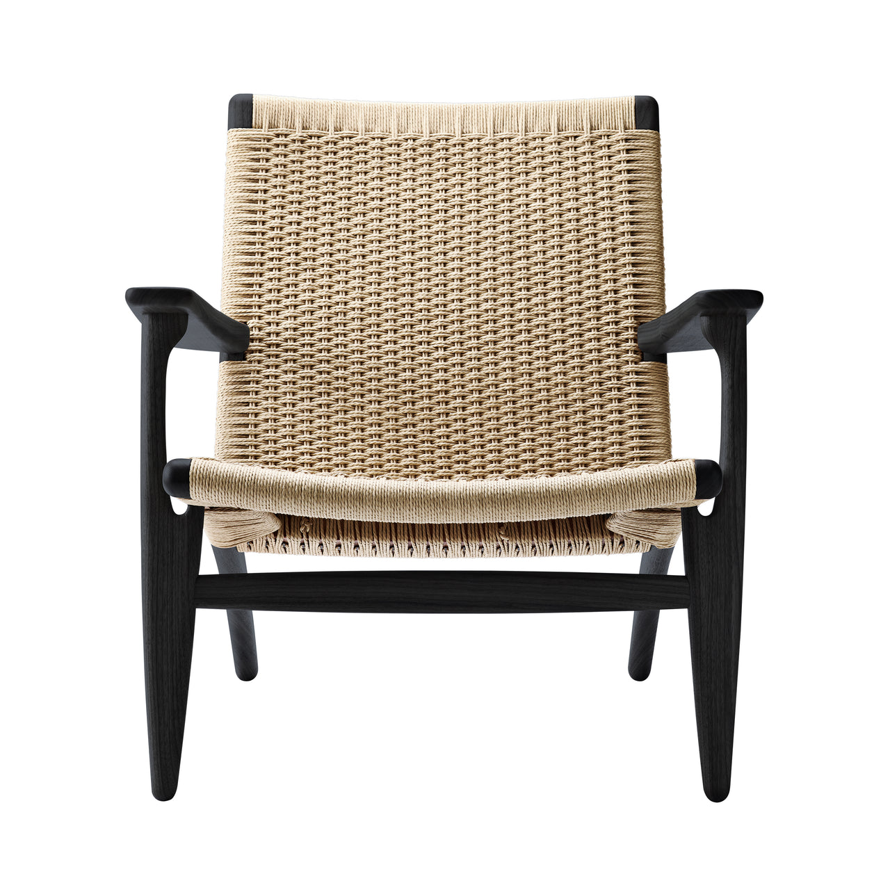 CH25 Lounge Chair: Natural + Black Oak