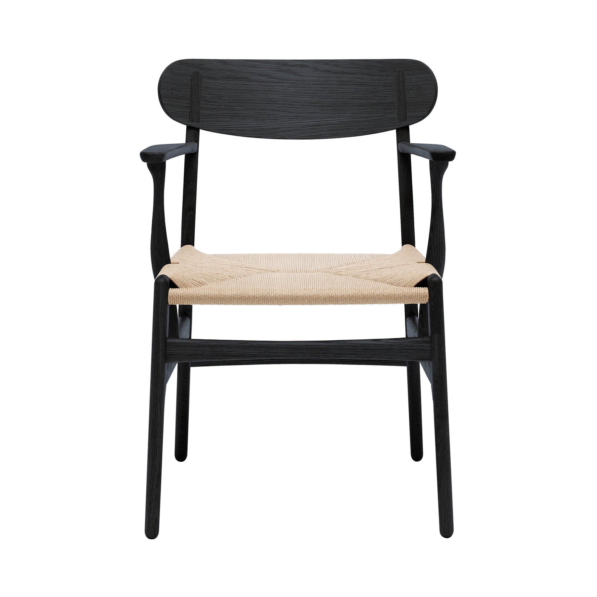 CH26 Dining Chair: Natural + Black Oak