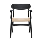 CH26 Dining Chair: Natural + Black Oak