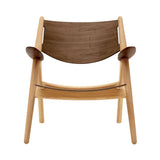 CH28T Lounge Chair: Oiled Oak + Walnut