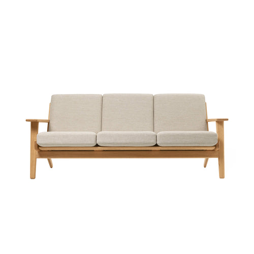 CH293 Sofa with Footstool: Oiled Oak