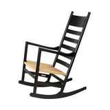 CH45 Rocking Chair: Natural Paper Cord + Black Oak