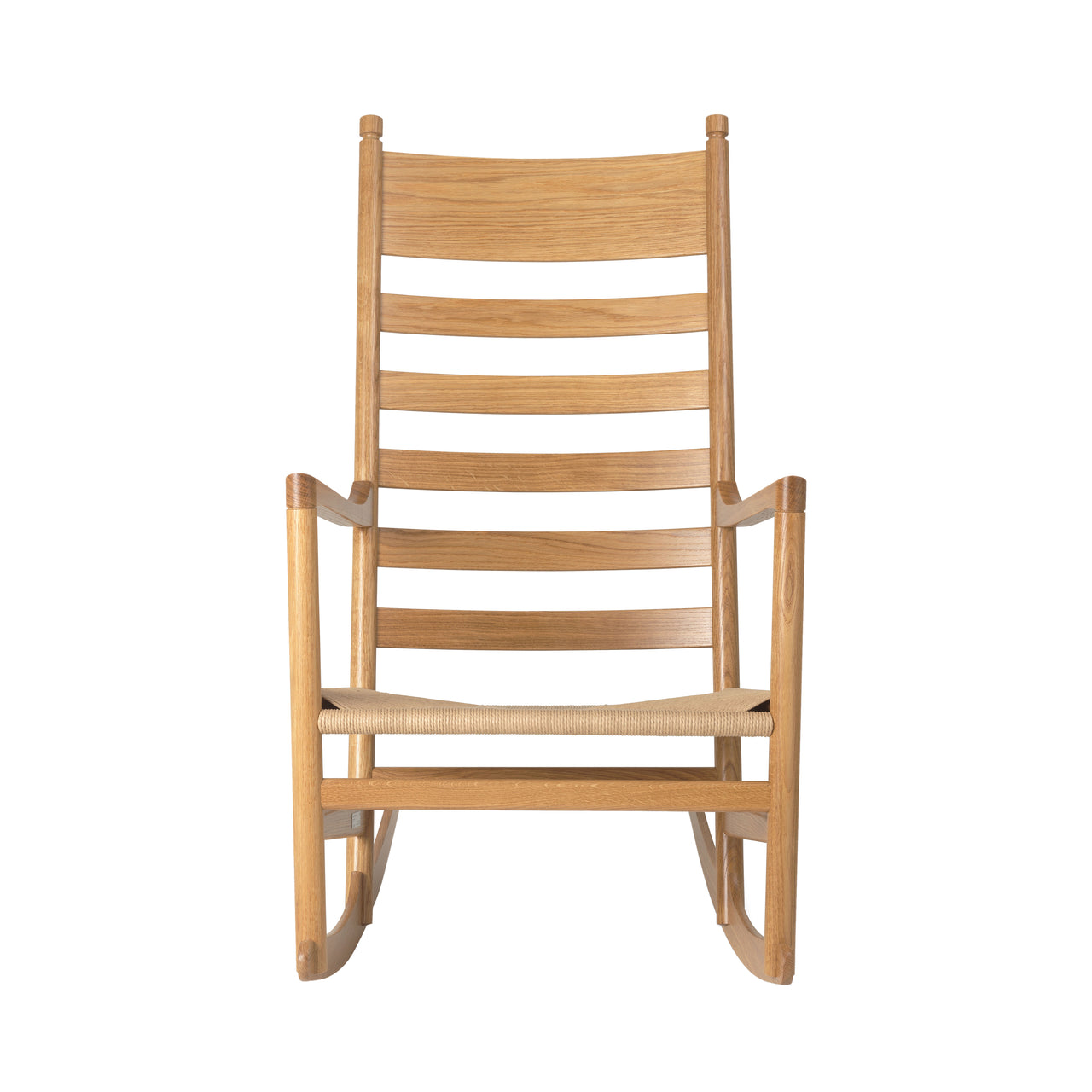 CH45 Rocking Chair: Natural Paper Cord + Lacquered Oak
