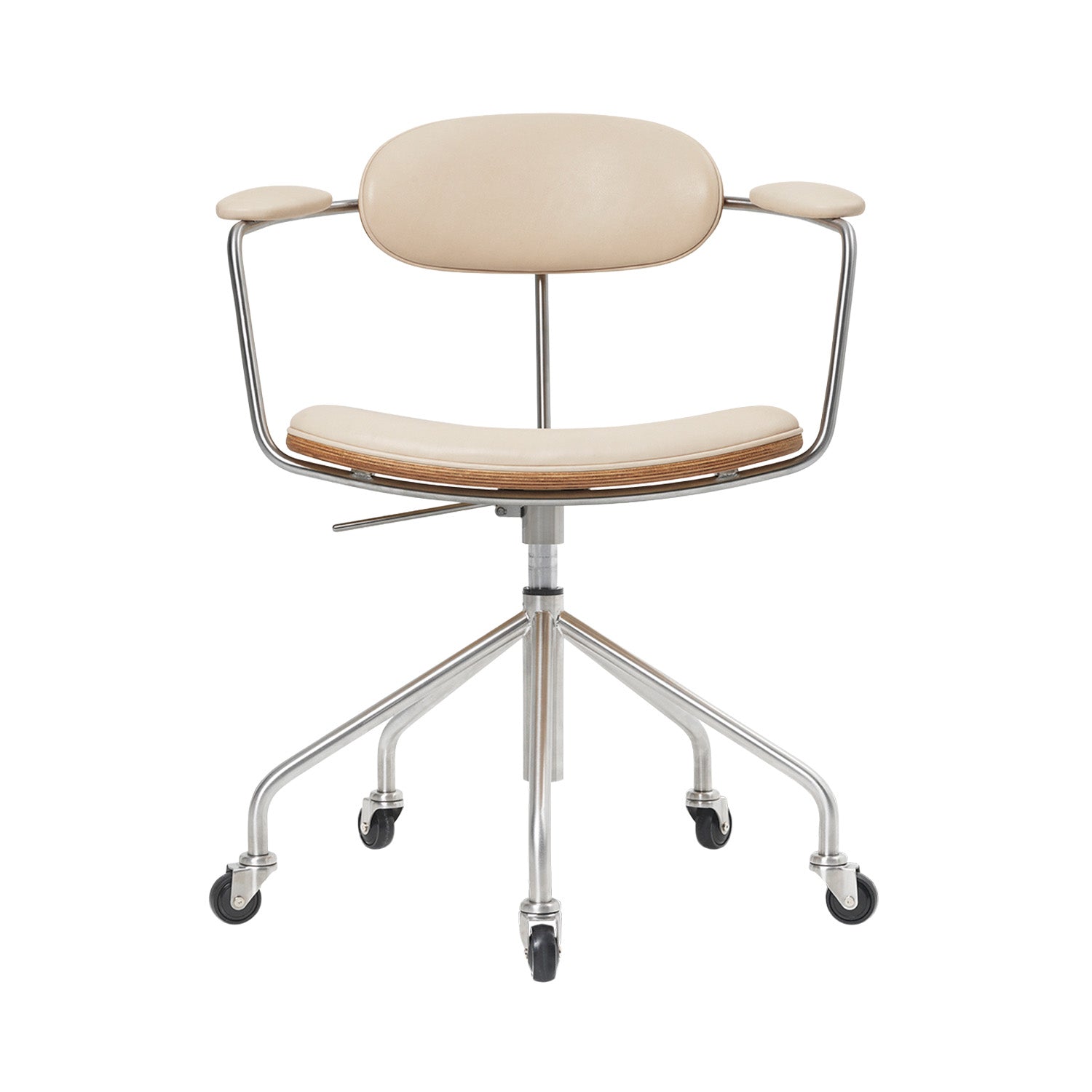 CH621 Swivel Chair: Oiled Oak + Vidar