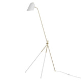 Cliff Floor Lamp: White + Brass