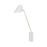 Cliff Wall Lamp: White + Brass + Hardwire