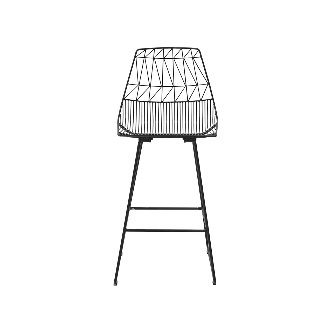 Lucy Bar + Counter Stool: Color + Counter + Black + Without Seat Pad