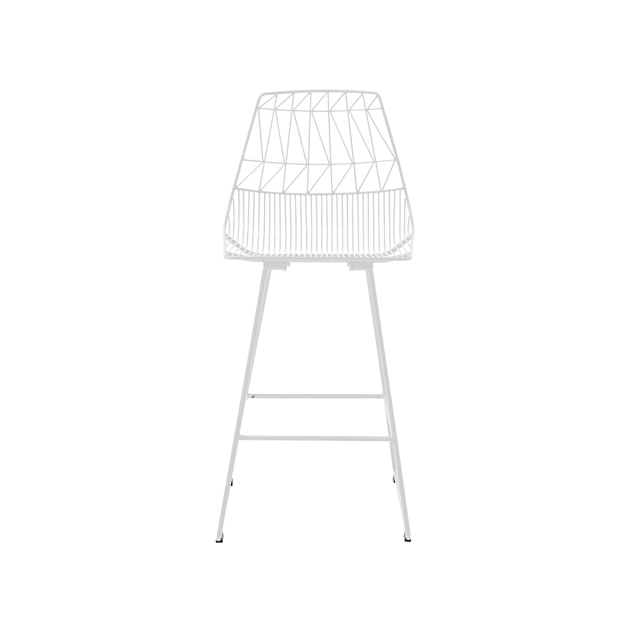 Lucy Bar + Counter Stool: Color + Counter + White + Without Seat Pad