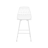 Lucy Bar + Counter Stool: Color + Counter + White + Without Seat Pad