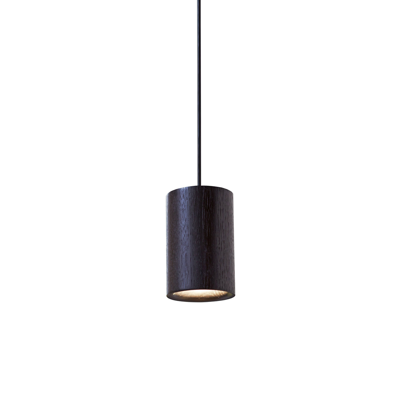 Solid Pendant: 1 + Cylinder + Black Stained Oak + Black