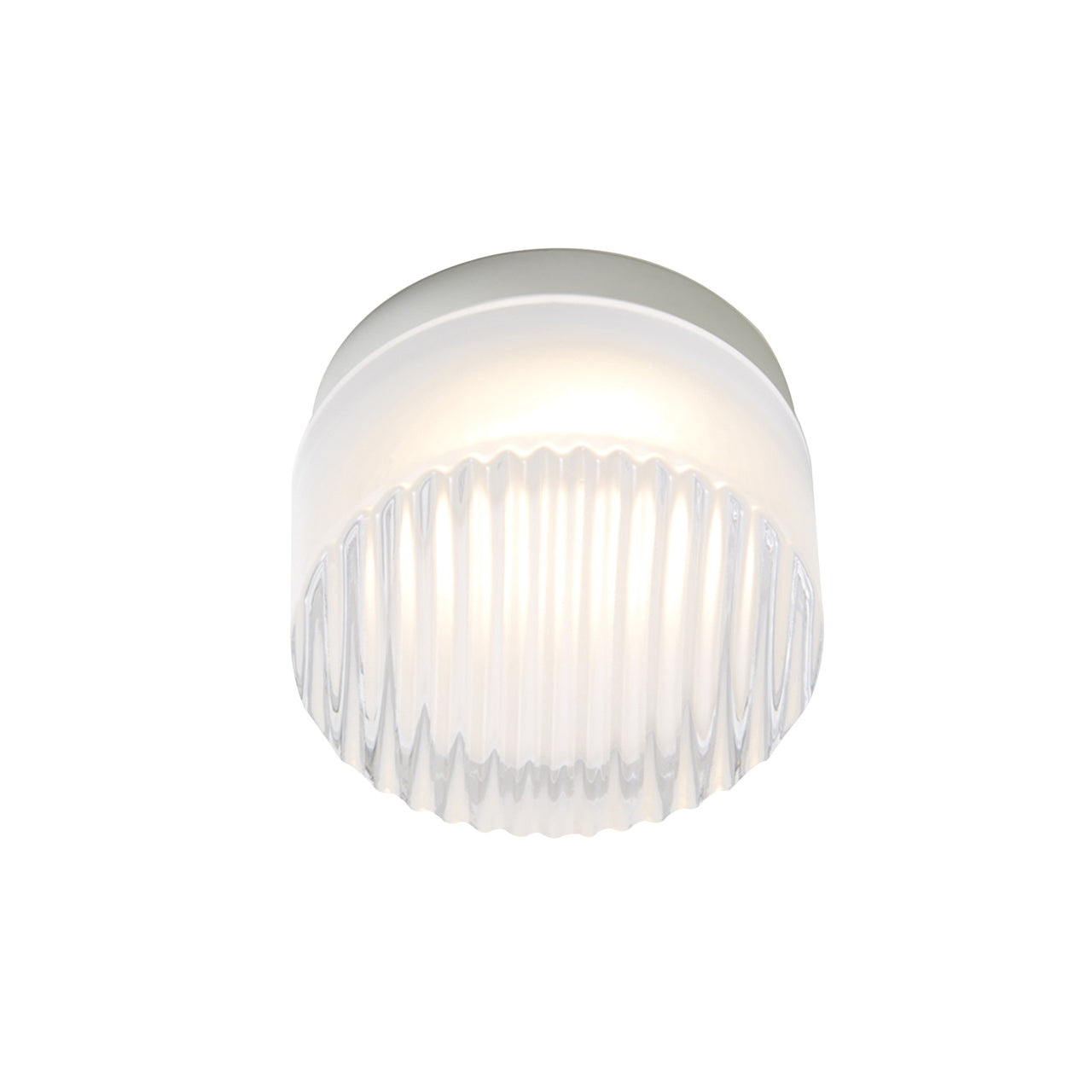 Crisp IP65 Flush Mount: Frosted Interior + Natural Anodized