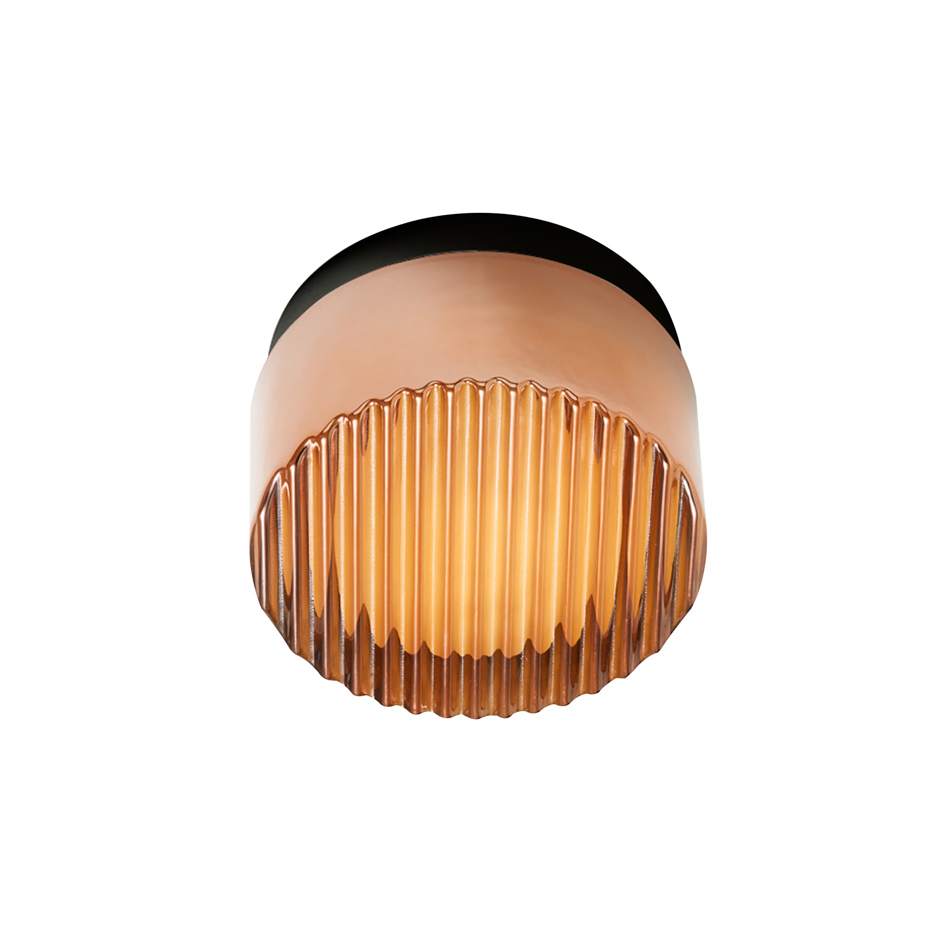 Crisp Flush Mount: Chrome Exterior + Black Anodized