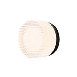 Crisp IP65 Sconce: White Interior + Black Anodized