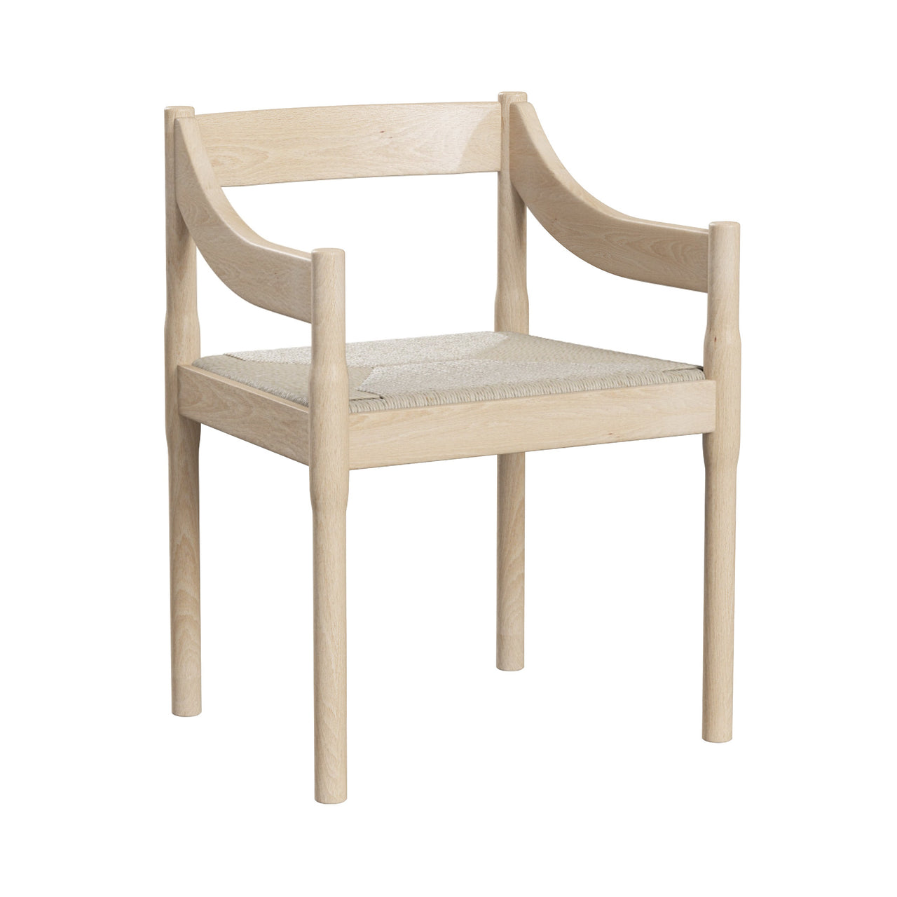 Carimate Armchair: Untreated beech