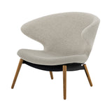 Ella Lounge Chair: Composite + Oak + Black + Boucle Chalk