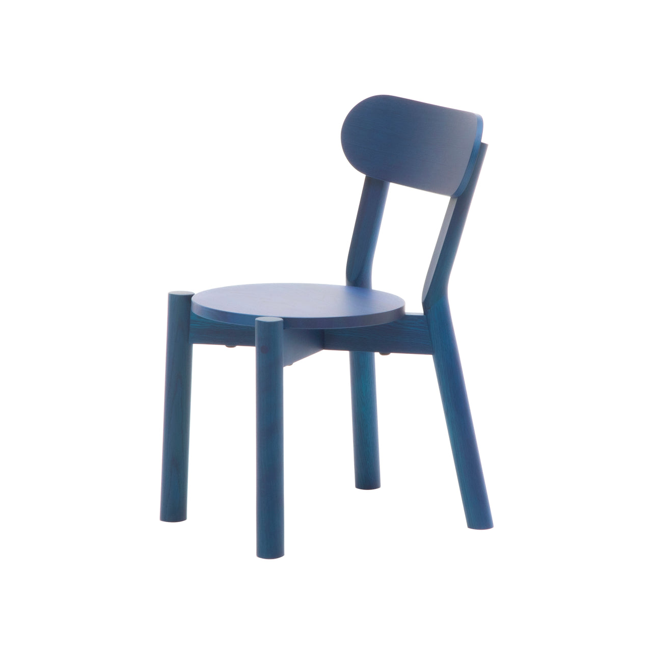 Castor Kids Chair: Indigo Blue Oak