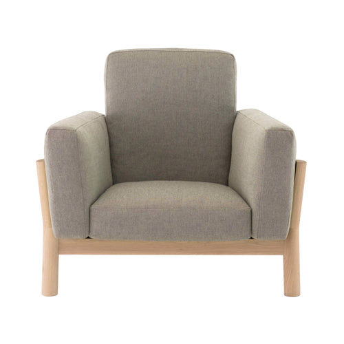 Castor Sofa 1 Seater: Pure Oak