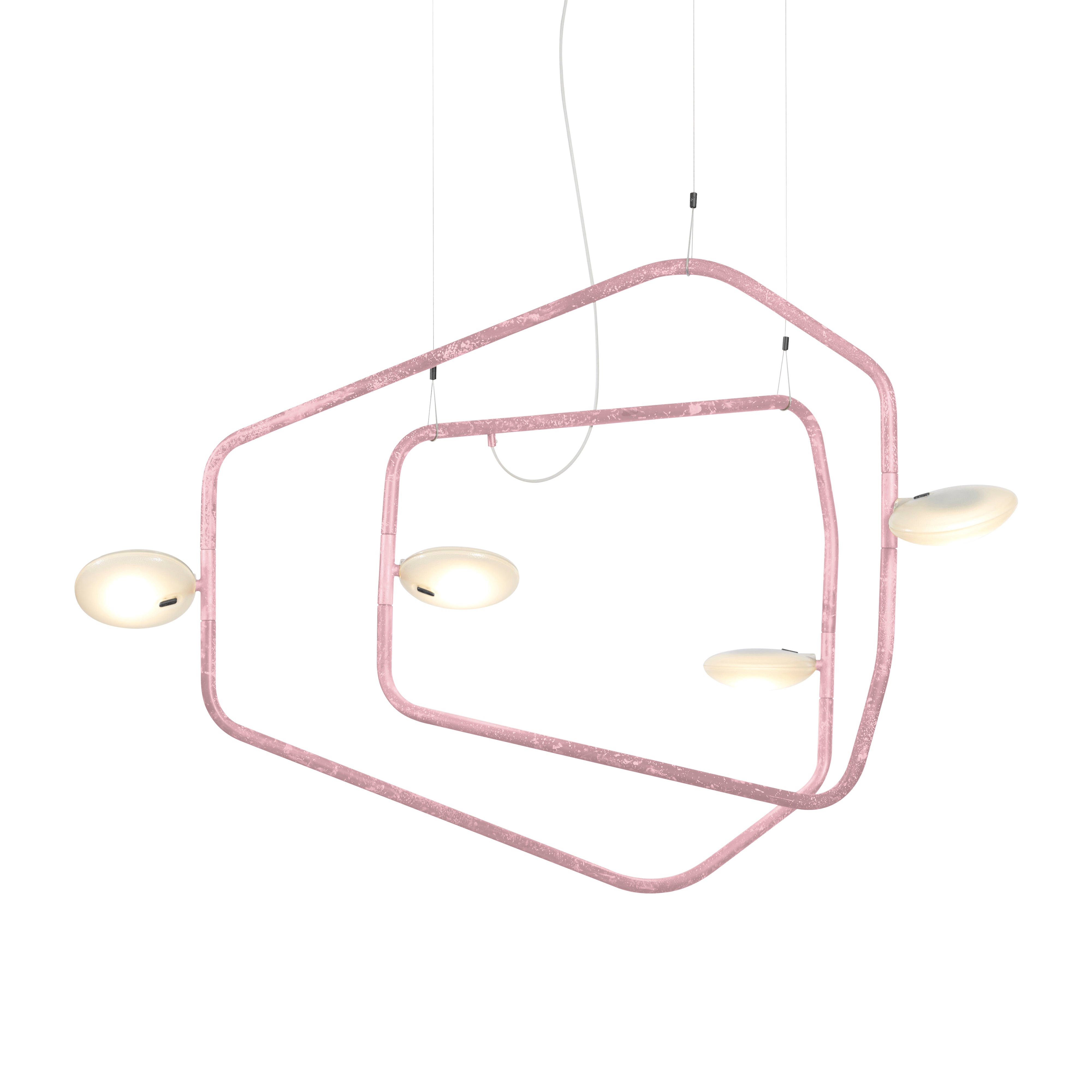 Palindrome Single Pendant: 4 Heads + Chalk Pink