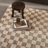 Check Wool Jute Rug