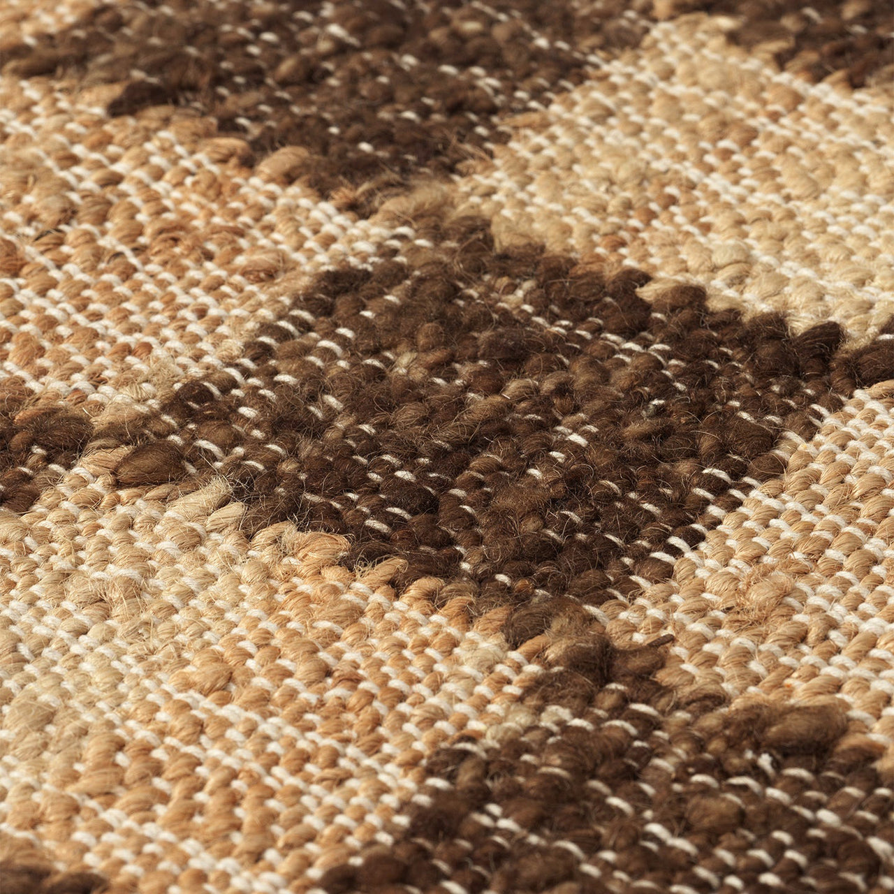 Check Wool Jute Rug