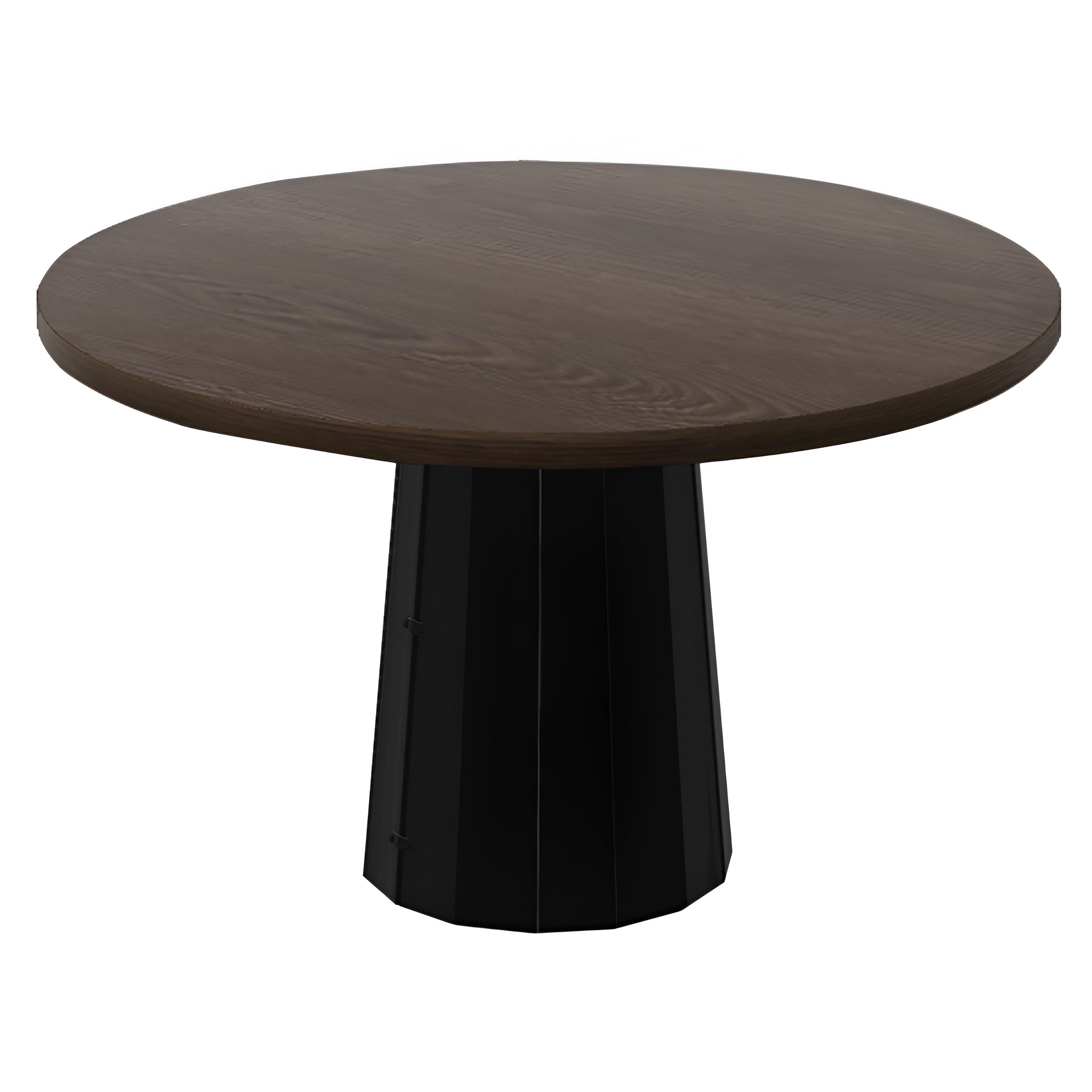 Container Round Table: Medium + Bodhi Cover + Cinnamon Stained + Black