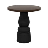 Container Round Table: Extra Small + New Antiques + Cinnamon Stained + Black