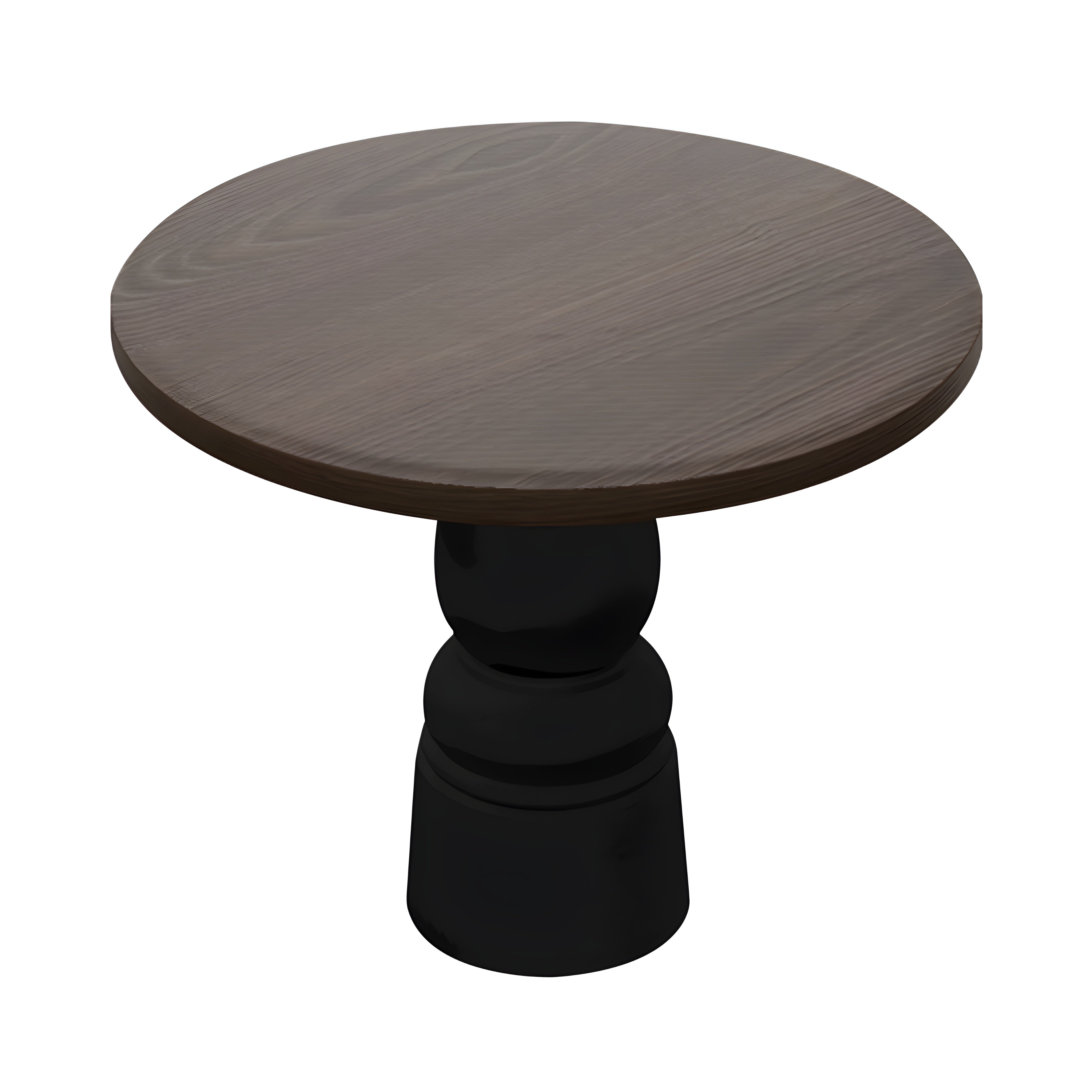 Container Round Table: Small + New Antiques + Cinnamon Stained + Black