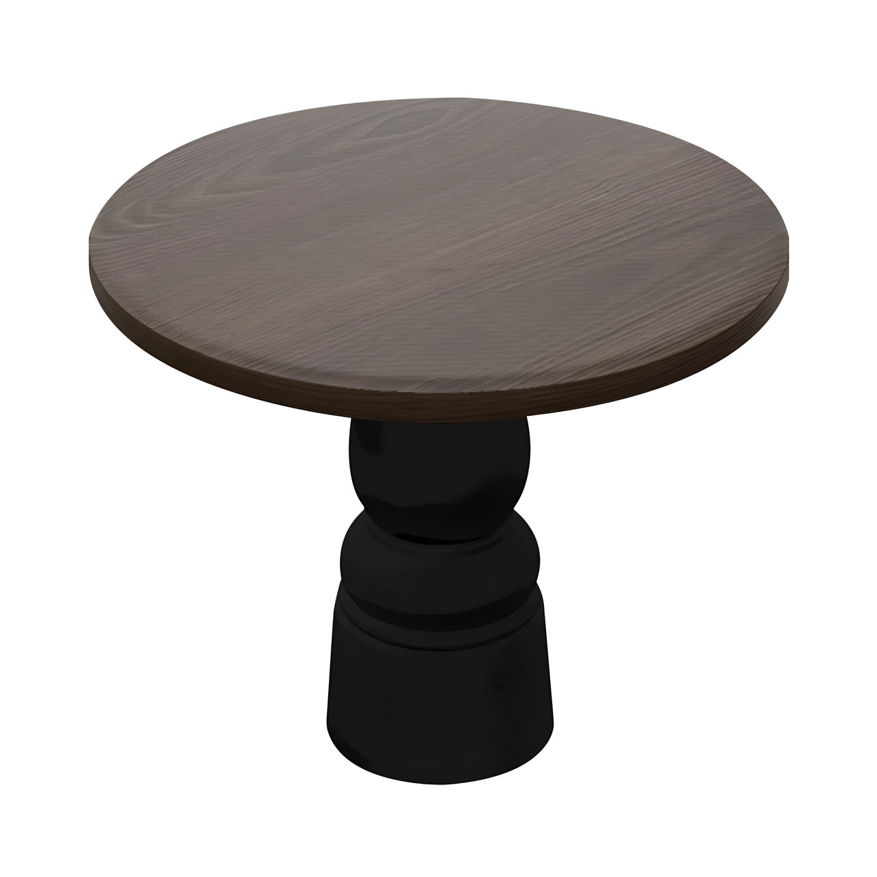 Container Round Table: Small + New Antiques + Cinnamon Stained + Black