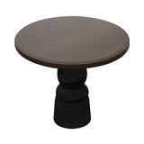 Container Round Table: Small + New Antiques + Cinnamon Stained + Black