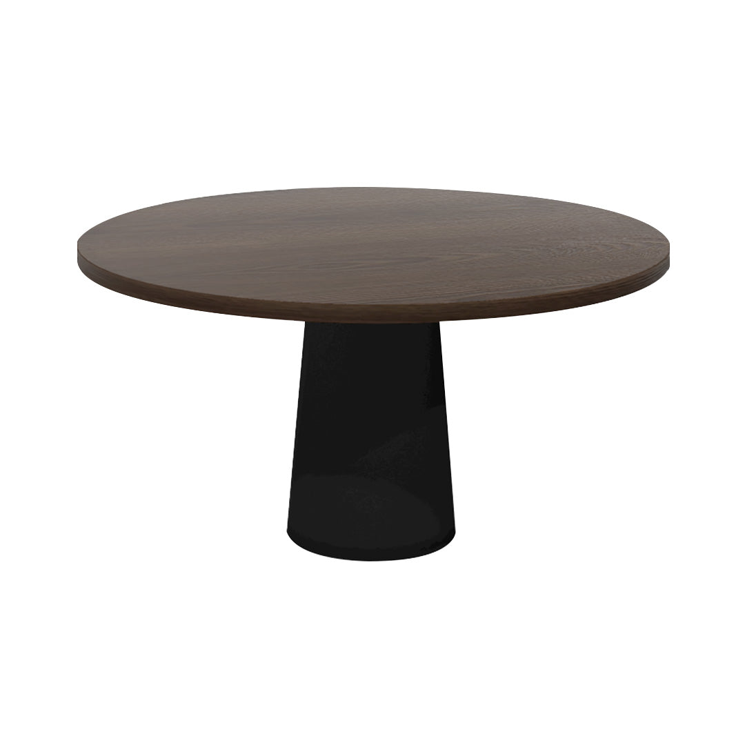 Container Round Table: Large + Cinnamon Stained + Black