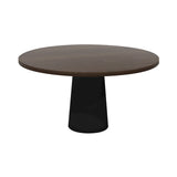 Container Round Table: Large + Cinnamon Stained + Black