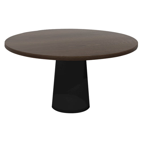 Container Round Table: Large + Cable Feed + Cinnamon Stained + Black