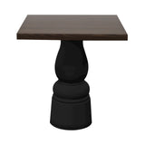 Container Square Table: Small + New Antiques + Cinnamon Stained + Black