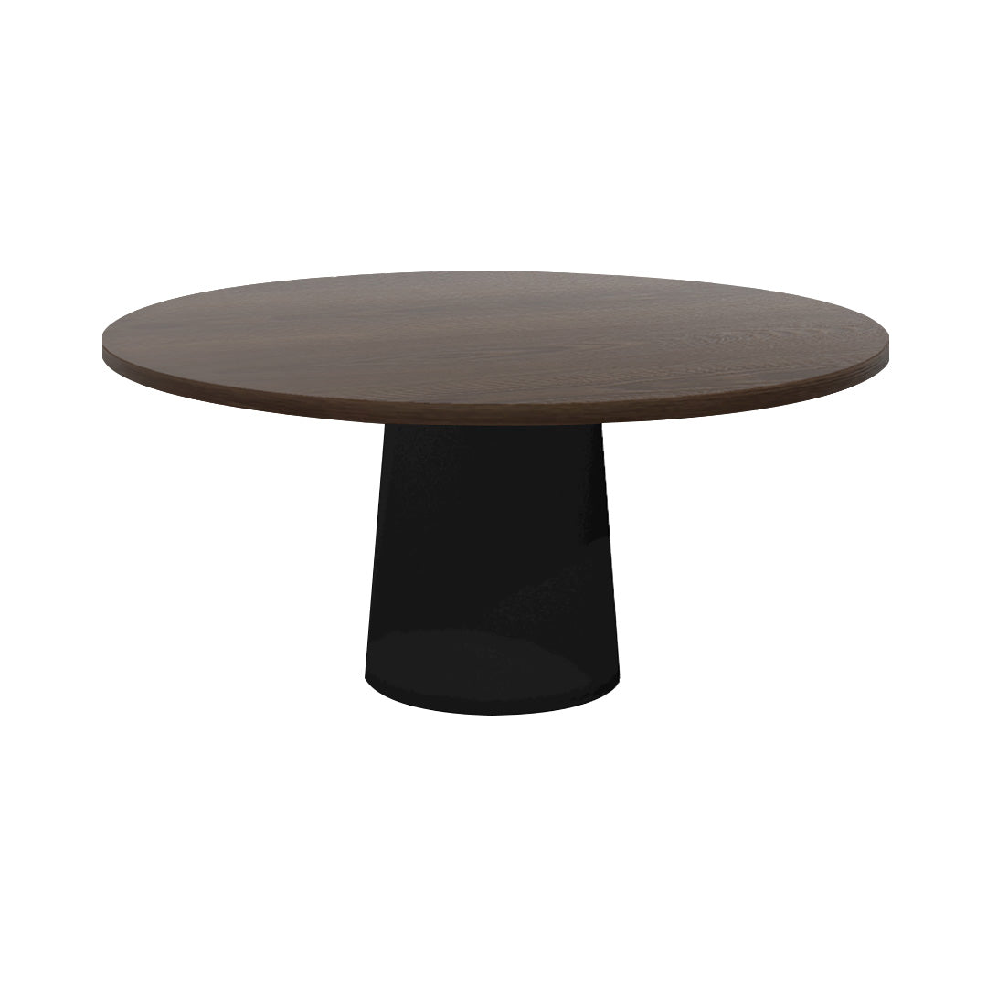 Container Round Table: Extra Large + Cinnamon Stained + Black