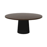 Container Round Table: Extra Large + Cinnamon Stained + Black