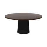 Container Round Table: Extra Large + Cable Feed + Cinnamon Stained + Black