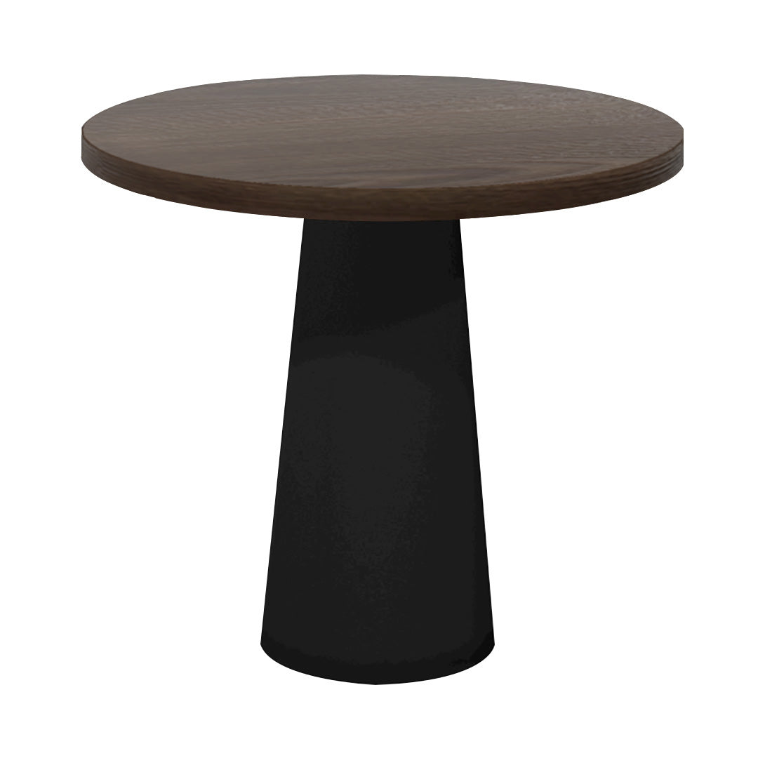 Container Round Table: Extra Small + Cinnamon Stained + Black