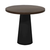 Container Round Table: Extra Small + Cinnamon Stained + Black
