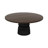 Container Round Table: XXL + New Antiques + Cinnamon Stained + Black