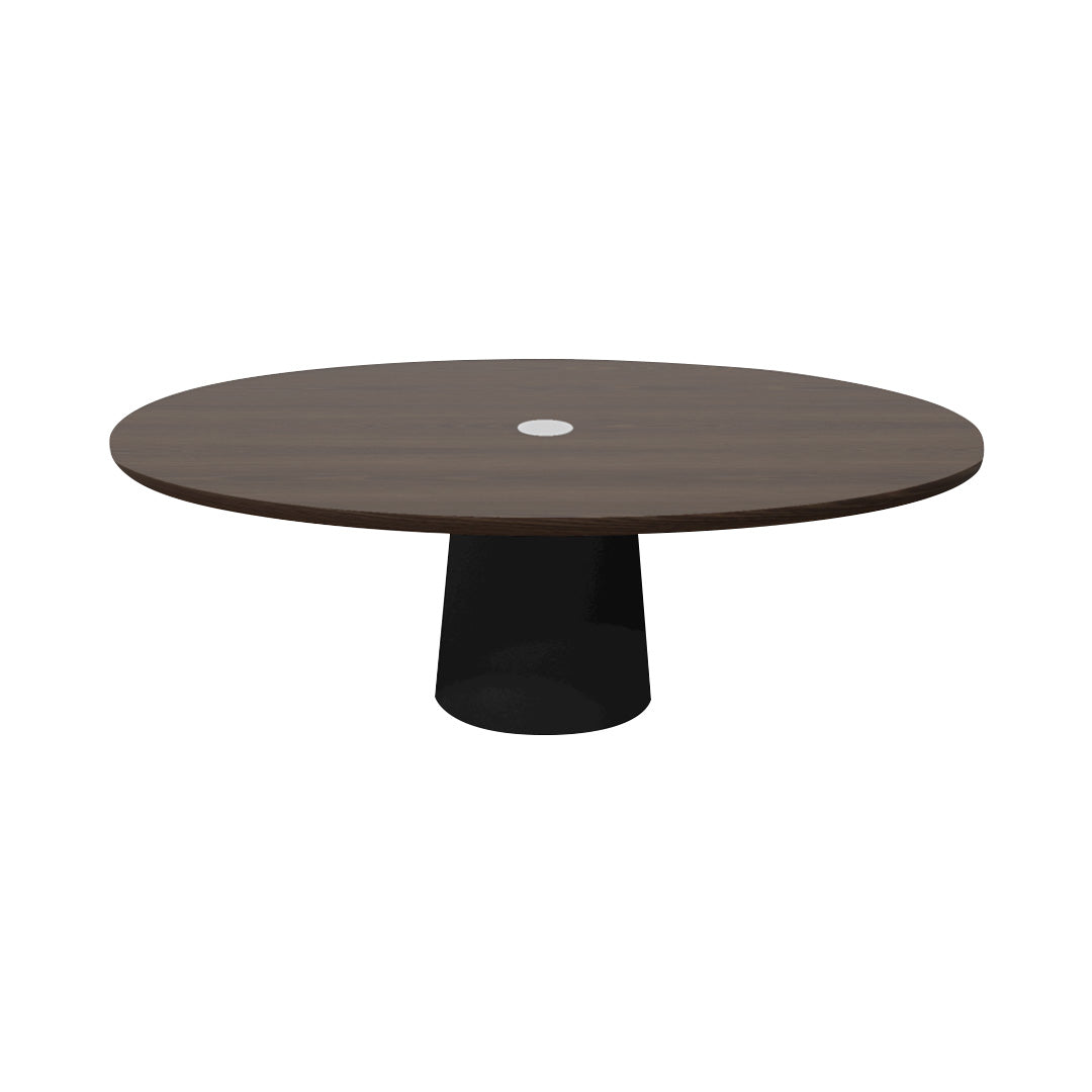Container Oval Table: Small + Cinnamon Stained with Hole + Black