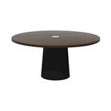 Container Round Table: Extra Large + Black Stained with Hole + Black