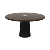 Container Round Table: Large + Cinnamon Stained with Hole + Black