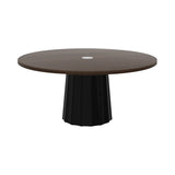 Container Round Table: Extra Large + Bodhi Cover + Cinnamon Stained with Hole + Black