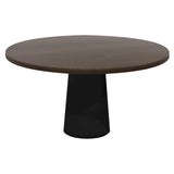 Container Round Table: Large + Cable Feed + Cinnamon Stained + Black