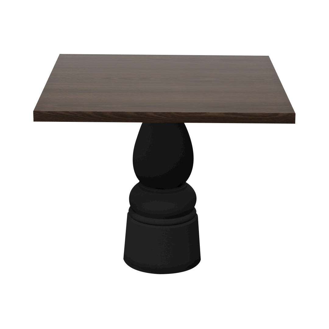 Container Square Table: Large + New Antiques + Cinnamon Stained + Black