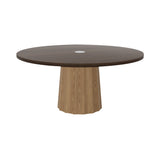 Container Round Table: Extra Large + Bodhi Cover + Cinnamon Stained with Hole + Natural Oil